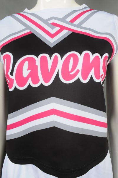 CH194 Make a dress sleeveless cheerleading uniform Fashion cheerleading uniform suit Cheerleading uniform manufacturer glee cheerios uniform  elite cheer uniforms  sparkly cheer uniforms detail view-5